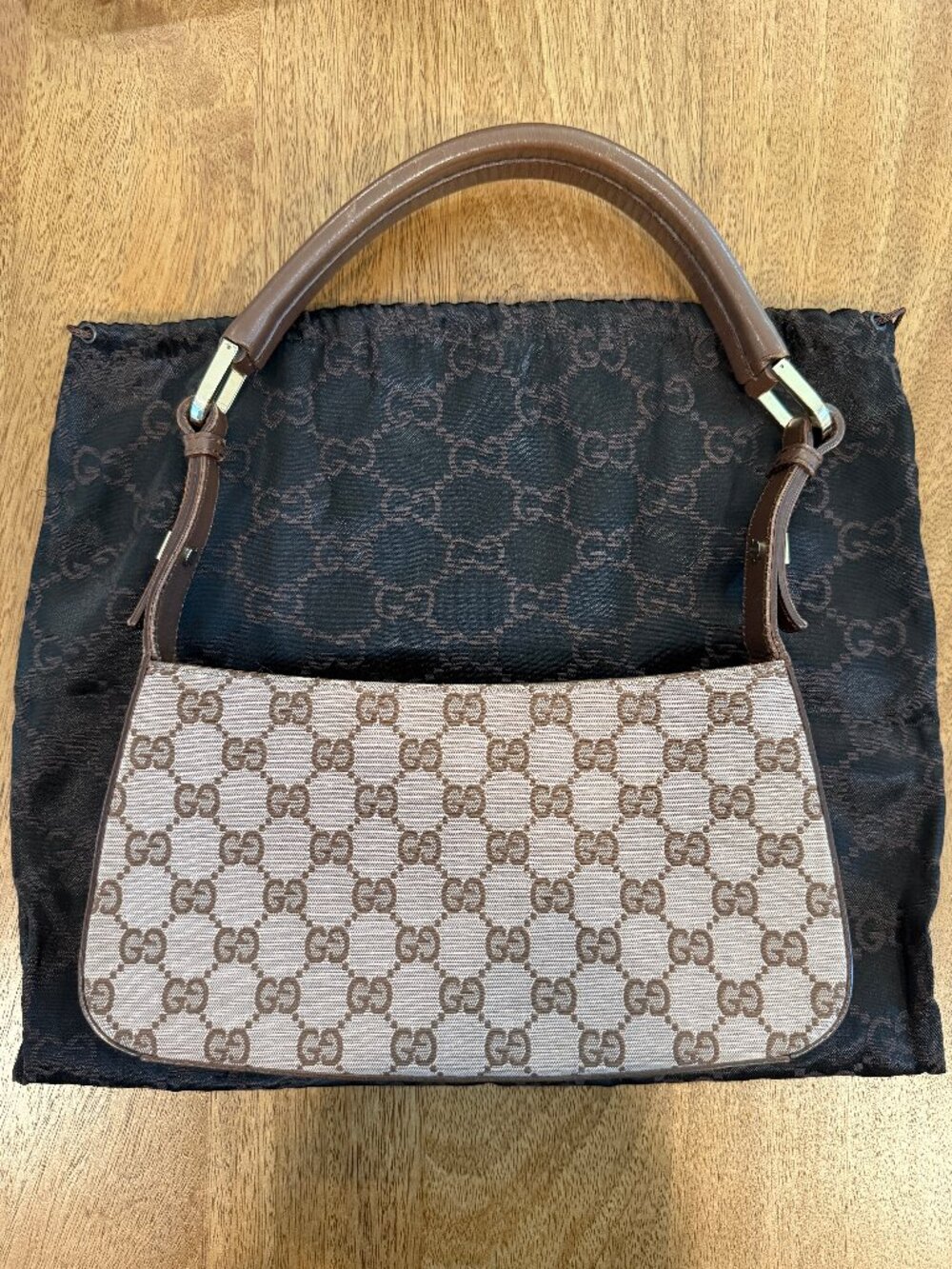 Gucci GG Monogram Mini Pochette Shoulder Bag
